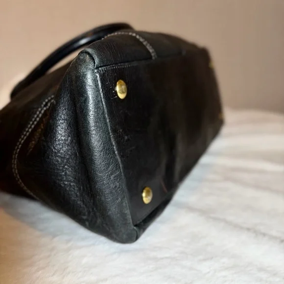 Coach Hamilton Large Black Leather Satchel Bag F12444 - Picture 11 of 11